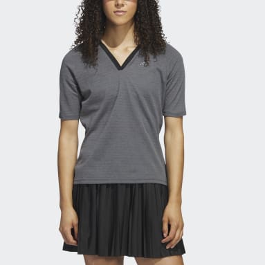 Women's Golf Black Ultimate365 Tour No-Show Half-Sleeve Golf Polo Shirt