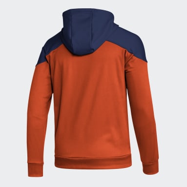 Men Sportswear Orange Oilers Pullover Hoodie