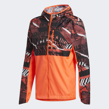 Jaqueta Estampada Own The Run Laranja Homem Running