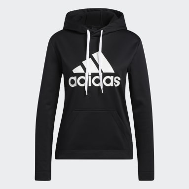 Polera con Capucha Game and Go Logo Grande Negro Mujer Sportswear