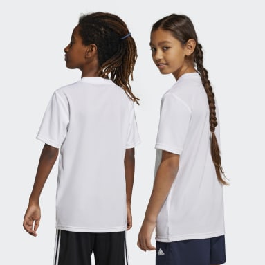 Kids Training White Train Essentials AEROREADY Logo Regular-Fit Tee