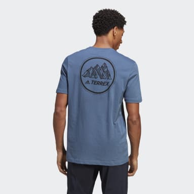 Men TERREX Blue Terrex Mountain Graphic Tee