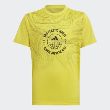 เด็ก Sportswear สีเหลือง เสื้อยืด UNITEFIT AEROREADY Run for the Oceans