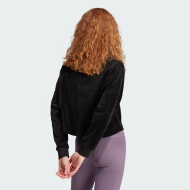 Nữ Sportswear Áo Sweatshirt Nhung Lửng Khóa Kéo 1/4