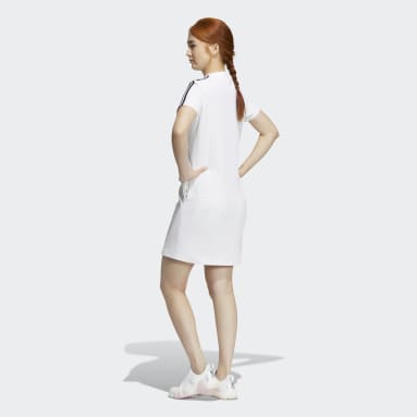 Women Golf White 3-Stripes Dress