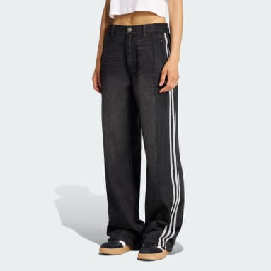adidas LOOSE FIT DENIM PANTS ブラック adidas Adilenium Season 3 Loose Fit Denim Pants Black - SS25