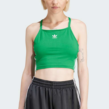 Top Adicolor 3 bandas Verde Mujer Originals