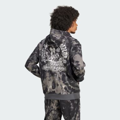 Sweat-shirt à capuche imprimé intégral tie and dye