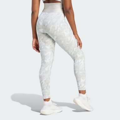 Mallas 7/8 Techfit Camo Corte Alto Gris Mujer Training