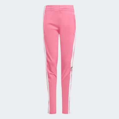 adidas Originals High Waisted Junior Track Pants Glow Pink Peach / White  ED7876