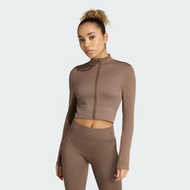 Workout Essentials Jacke, durchgehender Reißverschluss, Strick