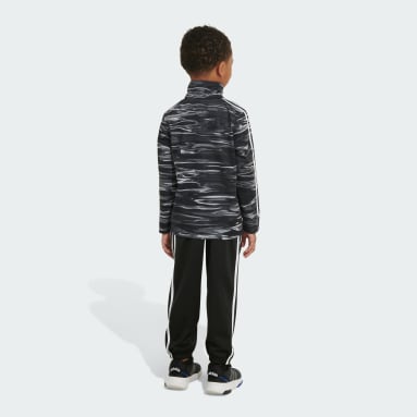 Children Training Black AOP 3S TRICOT TRACK SET