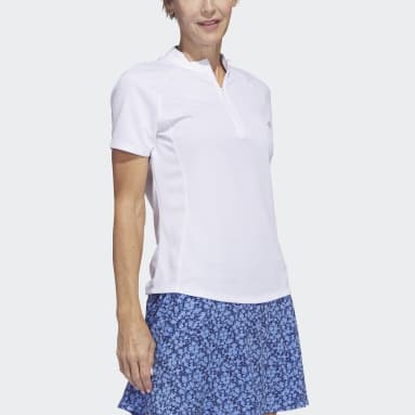Frauen Golf Textured Golf Poloshirt Weiß