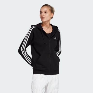 Adidas black and white hoodie women's hotsell