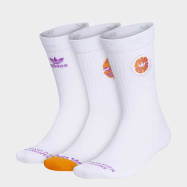 Originals White Spiral Crew Socks 3 Pairs