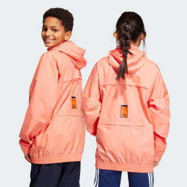 Kids Sportswear Orange City Escape Woven Lightweight Packable Windbreaker