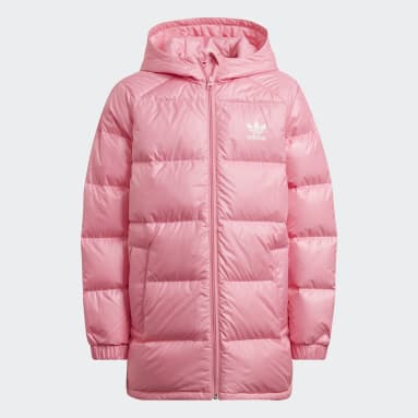 키즈 Lifestyle Pink 아디컬러 일롱게이티드 다운 재킷