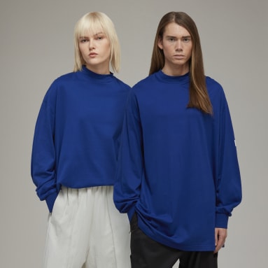 Y-3 Blue Y-3 Mock Neck Tee