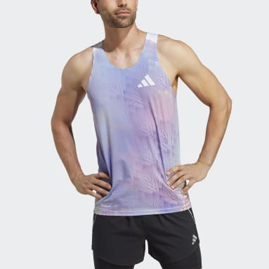 Muži Běh růžová Tílko Adizero Sasha Zhoya Signature