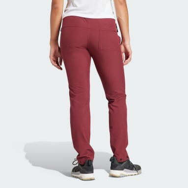 Women's Hiking Pants Quick Dry Lightweight Cargo Pants - Burgundy / XS