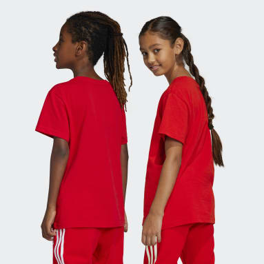 T-shirt Trefoil rouge Adolescents 8-16 Years Originals