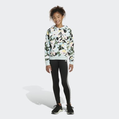 Youth Training White Allover Print Fleece Pullover Hoodie (Extended Size)