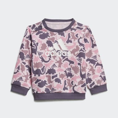 Essentials Allover Print Jogger Sett, barn Rosa