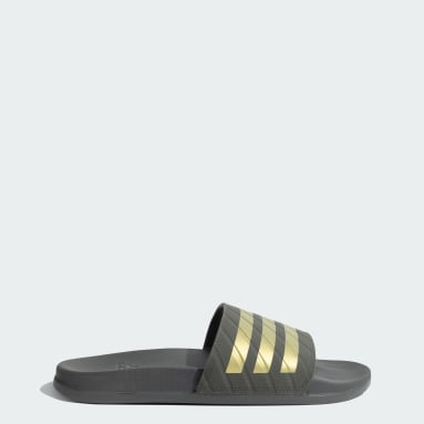 Green and Khaki Sliders adidas India