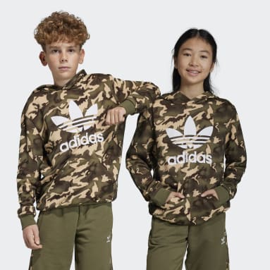 Polera con Capucha Camo Beige Niño Originals