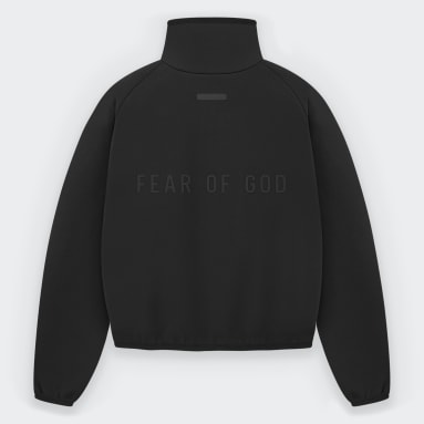 Women Fear of God Athletics Black Fear of God Athletics Suede Fleece Track Jacket