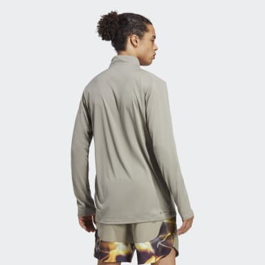 Men Gym & Training Green Train Essentials Seasonal Training 1/4-Zip Long Sleeve Sweatshirt