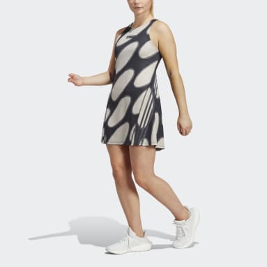 ผู้หญิง วิ่ง สีน้ำตาล ชุดกระโปรงสำหรับหน้าร้อน adidas x Marimekko Run Icons 3-Stripes