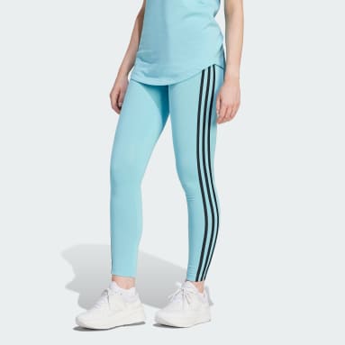 Legging Essentials 3-Stripes Turquesa Mulher Sportswear