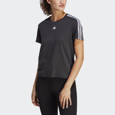 Women Gym & Training Black AEROREADY Train Essentials 3-Stripes T-Shirt
