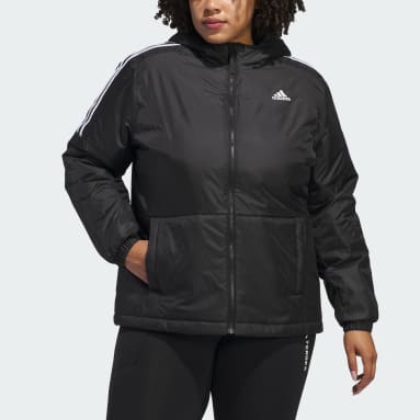 Frauen City Outdoor Essentials Insulated Hooded Jacke – Große Größen Schwarz