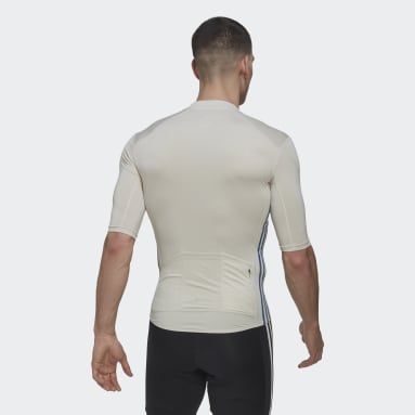 Men Cycling Beige The Short Sleeve Cycling Jersey
