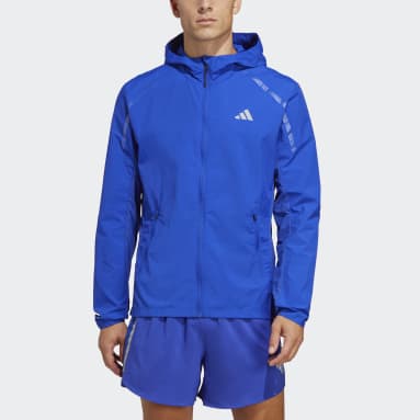 Men's Running Blue Marathon Warm-Up Running Jacket