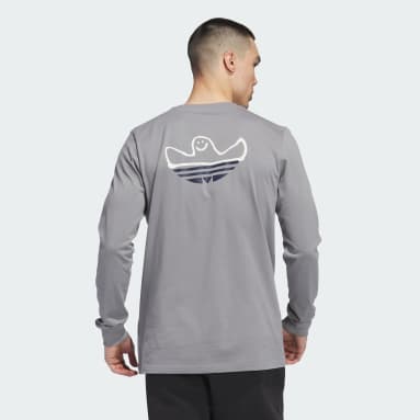 Camiseta Manga Longa Shmoofoil Split Cinza Homem Originals