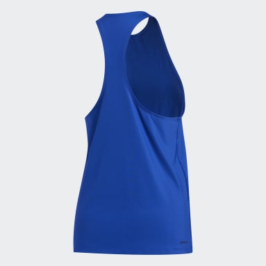 Camiseta sin mangas Badge of Sport Azul Mujer Gimnasio Y Entrenamiento