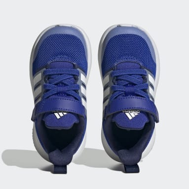 Kids Sportswear Blue FortaRun 2.0 Cloudfoam Elastic Lace Top Strap Shoes