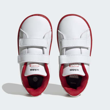 Kinderen Sportswear wit adidas x Marvel Advantage Spider-Man Schoenen met Klittenband