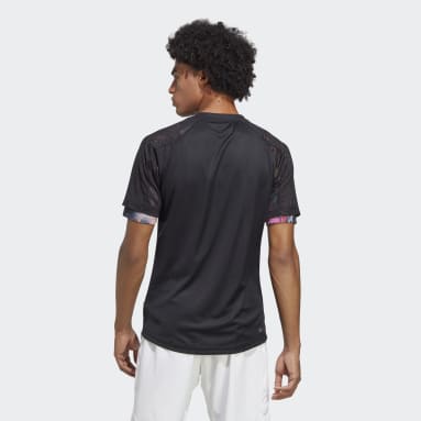 Camiseta Melbourne Ergo Tennis HEAT.RDY Raglan Negro Hombre Tenis