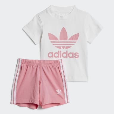 Børn Originals Hvid Trefoil Shorts and T-shirt sæt