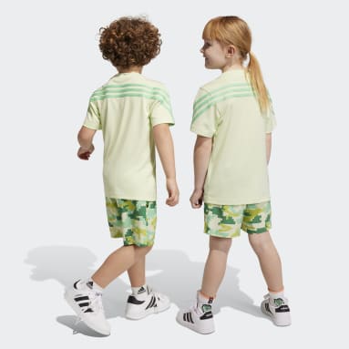 Kinder Sportswear adidas x LEGO Play T-Shirt und Shorts Set Gelb