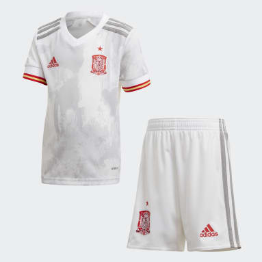 Minikit Alternativo de Espanha Branco Criança Futebol