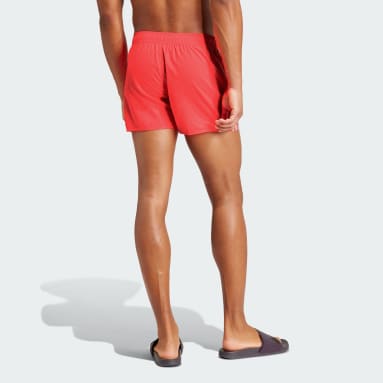 ผู้ชาย Sportswear สีแดง กางเกงว่ายน้ําขาสั้น 3-Stripes CLX Very-Short-Length