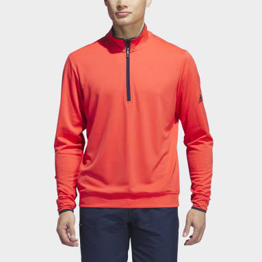 Men's Golf Red Quarter-Zip Pullover