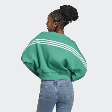 Women Sportswear Green Future Icons 3-Stripes Sweatshirt