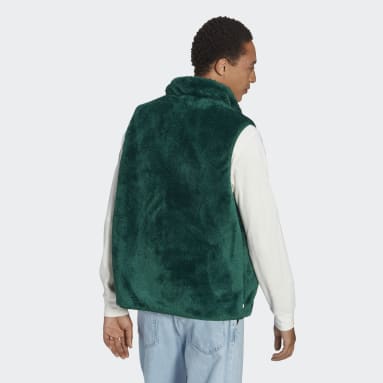 Veste sans manches réversible en molleton doux Essentials+ vert Hommes Originals
