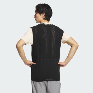 프라임니트 그라데이션 패턴 브이-넥 베스트